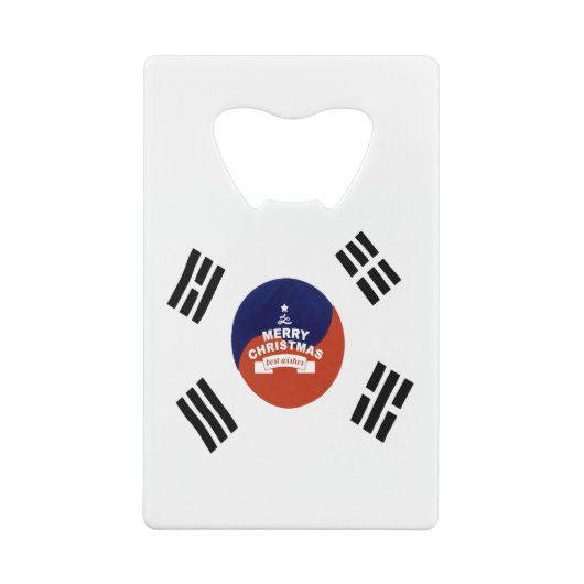 Südkorea Weihnachten im Flaggenstaat: Frohe Weihna Geldbeutel Flaschenöffner (Rückseite)