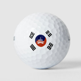 Südkorea Weihnachten im Flaggenstaat: Frohe Weihna Golfball