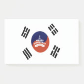 Südkorea Weihnachten im Flaggenstaat: Frohe Weihna Post-it Klebezettel (Vorderseite)