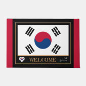 Südkorea - Willkommen bei der koreanischen Flagge Fußmatte (Vorderseite)