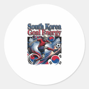 Südkorea Ziel Energie Skelett Stürmer Nationen B Runder Aufkleber
