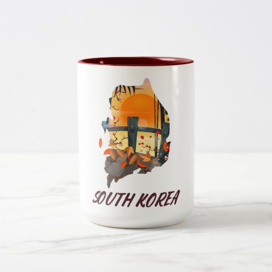 Südkorea Zweifarbige Tasse (Mittel)