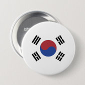 Südkoreaflagge Button (Vorne & Hinten)