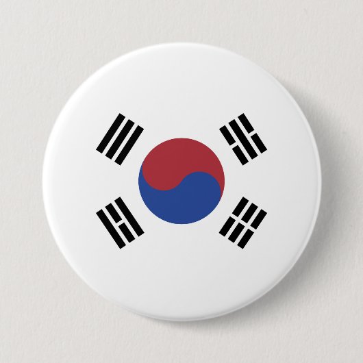 Südkoreaflagge Button (Vorderseite)
