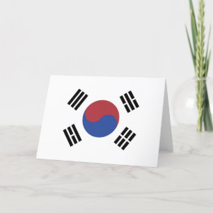 Südkoreaflagge Dankeskarte