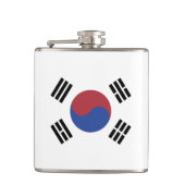 Südkoreaflagge Flachmann (Vorderseite)