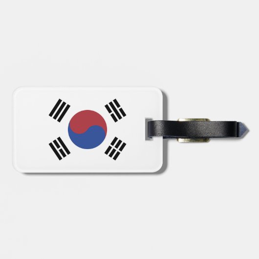 Südkoreaflagge Gepäckanhänger (Rückseite horizontal)