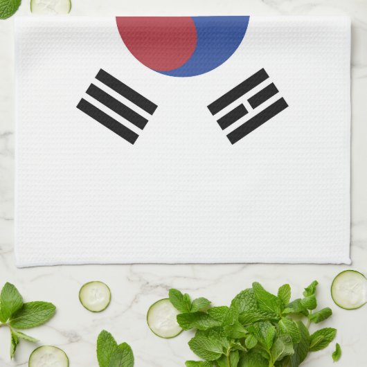 Südkoreaflagge Geschirrtuch (Gefaltet)