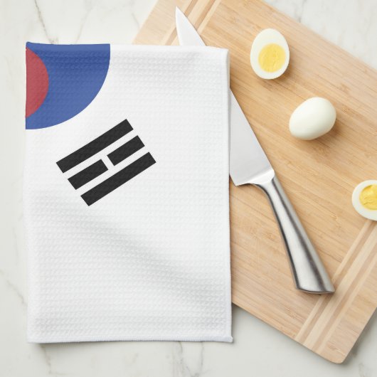 Südkoreaflagge Geschirrtuch (Viertel Falte)