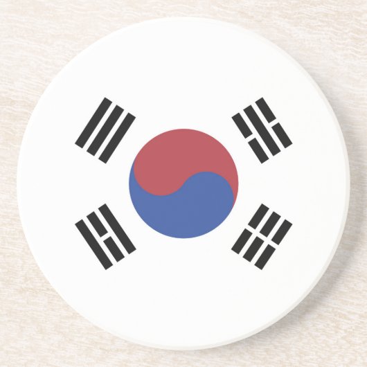 Südkoreaflagge Getränkeuntersetzer (Vorne)
