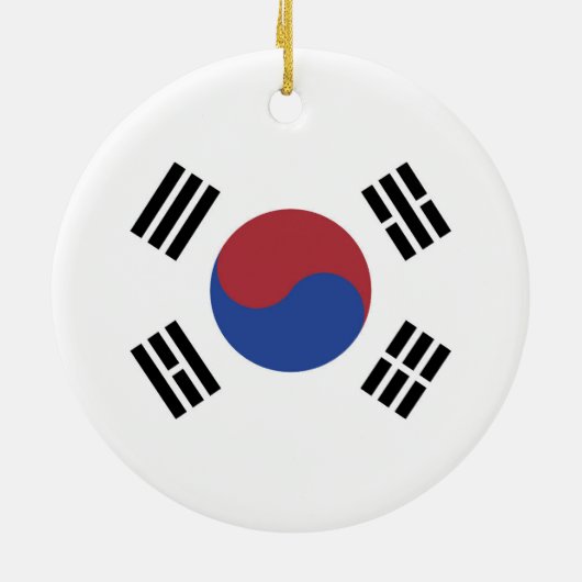 Südkoreaflagge Keramik Ornament (Hinten)