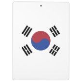 Südkoreaflagge Klemmbrett (Rückseite)
