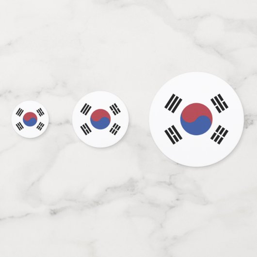 Südkoreaflagge Konfetti (Vorderseiten)