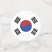 Südkoreaflagge Konfetti (Klein Vorderseite)