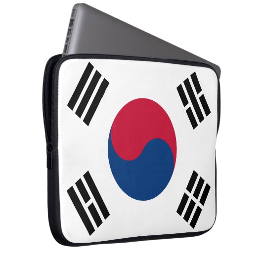 Südkoreaflagge Laptopschutzhülle (Vorne Rechts)