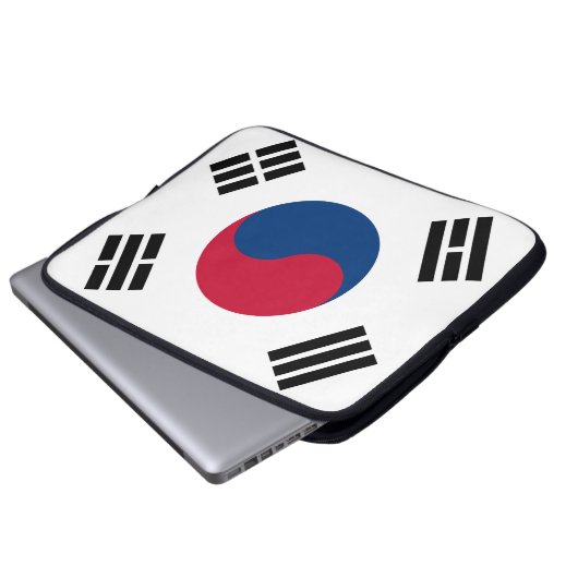 Südkoreaflagge Laptopschutzhülle (Vorne Knopf)