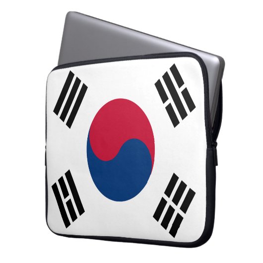 Südkoreaflagge Laptopschutzhülle (Vorderseite Links)