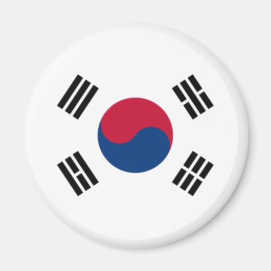 Südkoreaflagge Magnet (Vorne)