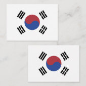 Südkoreaflagge Mitteilungskarte (Vorne/Hinten)