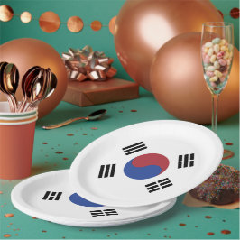 Südkoreaflagge Pappteller