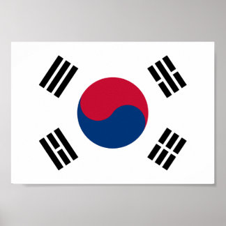 Südkoreaflagge Poster