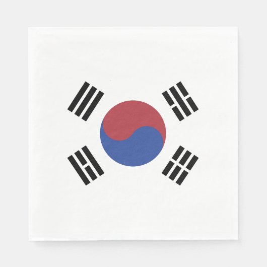 Südkoreaflagge Serviette (Vorderseite)