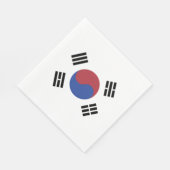 Südkoreaflagge Serviette (Ecke)