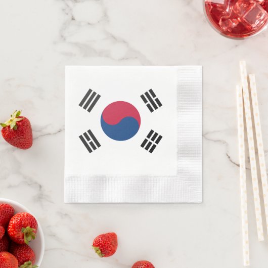 Südkoreaflagge Serviette (Beispiel)