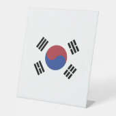 Südkoreaflagge Sockelschild (Vorderseite)