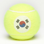 Südkoreaflagge Tennisbälle (Rückseite)