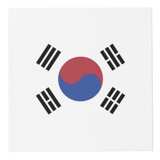 Südkoreaflagge Würfel (Vorderseite)