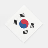 Südkoreaflagge - Yin Yang Serviette (Ecke)