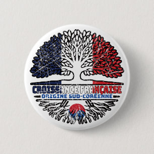 Südkoreanisch Süd Korea Französisch Frankreich Bau Button