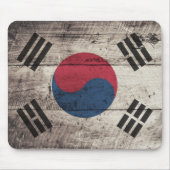 Südkoreanische Fahne aus alten Holz Mousepad (Vorne)