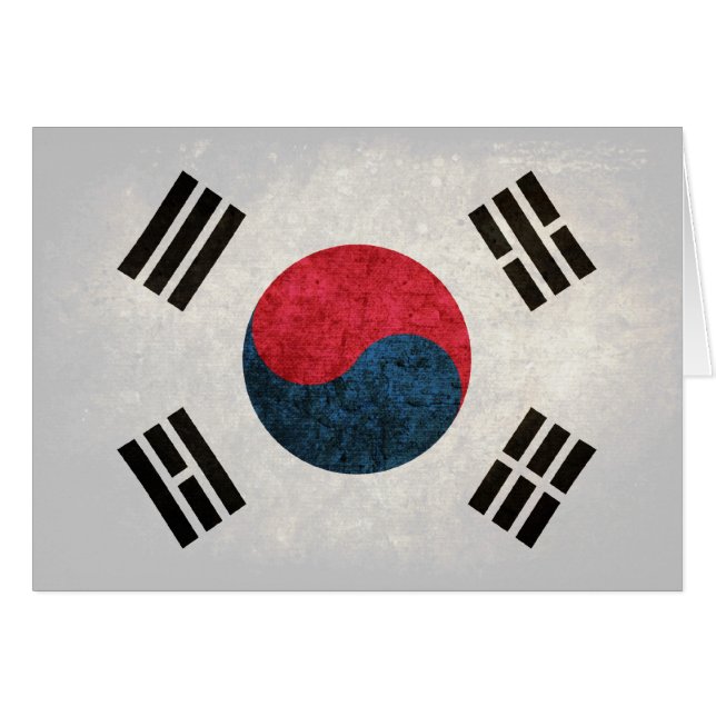 Südkoreanische Flagge (Vorderseite (Horizontal))