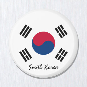 Südkoreanische Flagge & Asien - Reise-/Sportfans Magnet