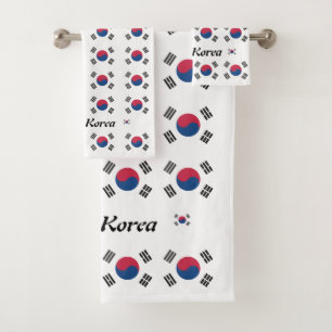 Südkoreanische Flagge Badhandtuch Set