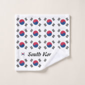 Südkoreanische Flagge Badhandtuch Set (Waschlappen)