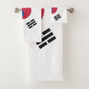 Südkoreanische Flagge Badhandtuch Set