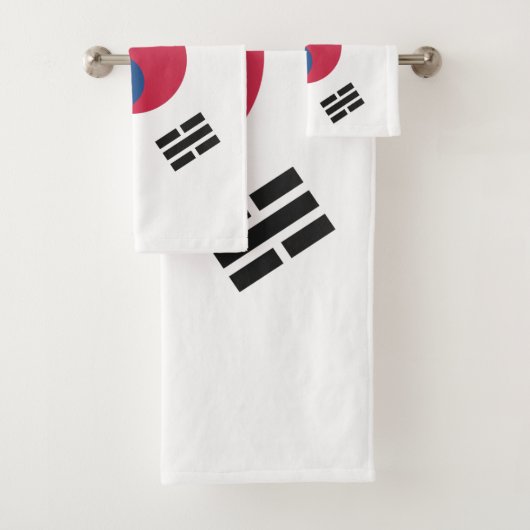 Südkoreanische Flagge Badhandtuch Set (Insitu)