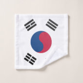 Südkoreanische Flagge Badhandtuch Set (Waschlappen)