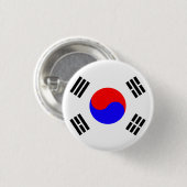 Südkoreanische Flagge Button (Vorne & Hinten)