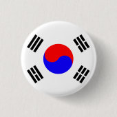Südkoreanische Flagge Button (Vorderseite)