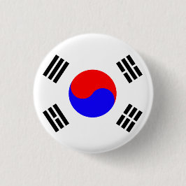 Südkoreanische Flagge Button