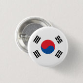 Südkoreanische Flagge Button (Vorne & Hinten)