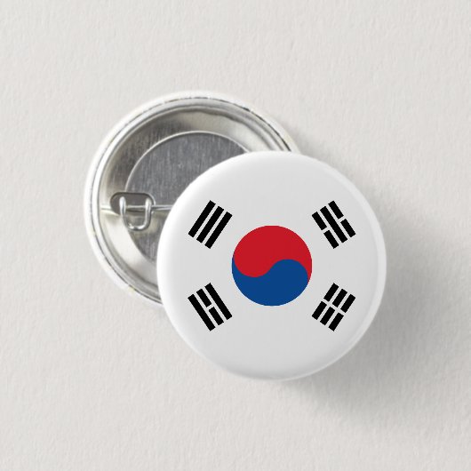 Südkoreanische Flagge Button (Vorne & Hinten)