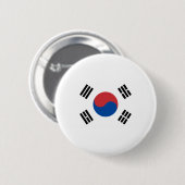 Südkoreanische Flagge Button (Vorne & Hinten)