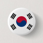 Südkoreanische Flagge Button (Vorderseite)