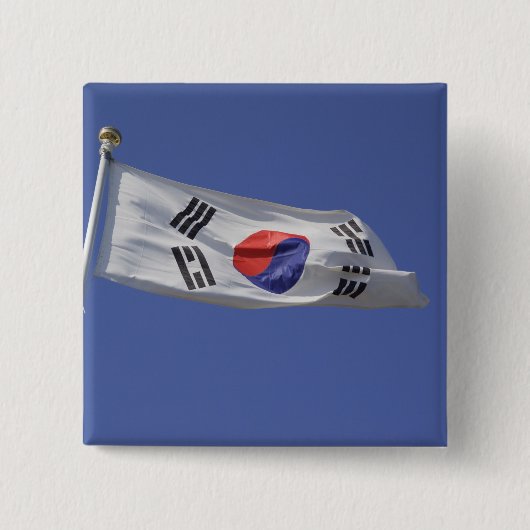 Südkoreanische Flagge Button (Vorderseite)