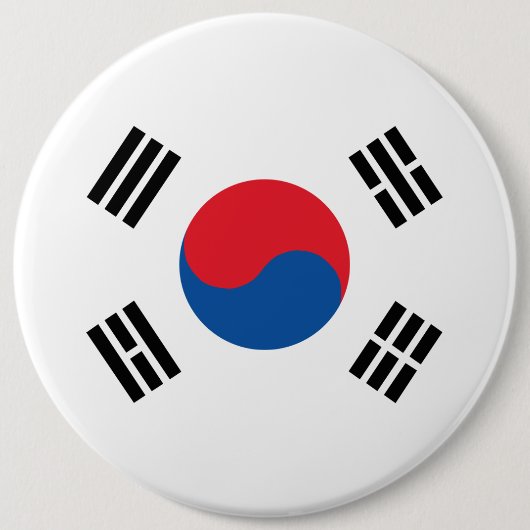 Südkoreanische Flagge Button (Vorderseite)